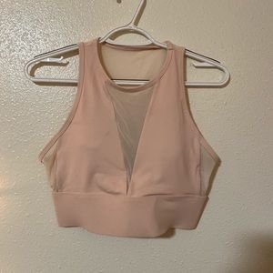 Fabletics Light pink high neck sports bra